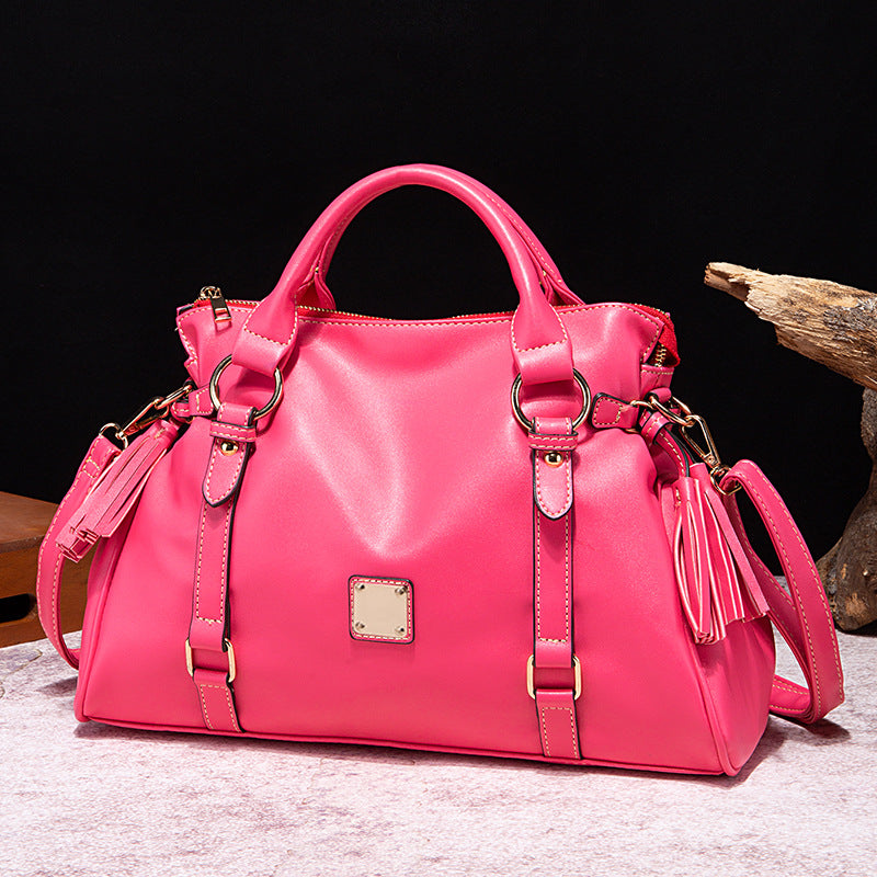 Retro Hand-Painted Soft Portable Shoulder Crossbody Commuter Bag