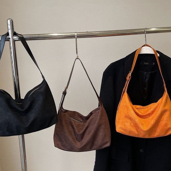 Vintage Crescent Soft PU Leather Baguette Shoulder Bag
