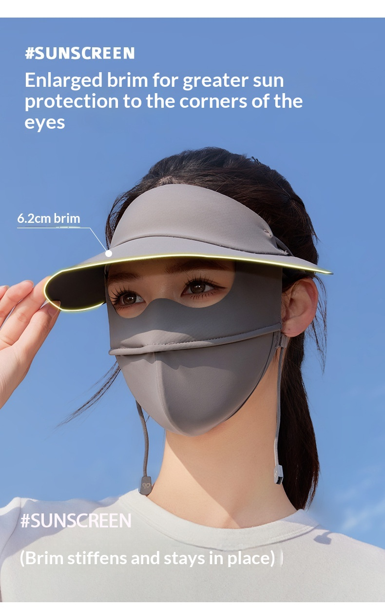 Sun Face Ice Silk Sun Protection Mask For Women