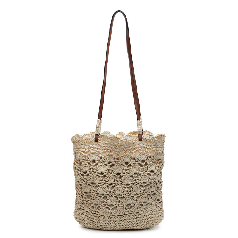 Women 2026 New Forest Crochet Shoulder Artistic Handheld Straw Beach Bag