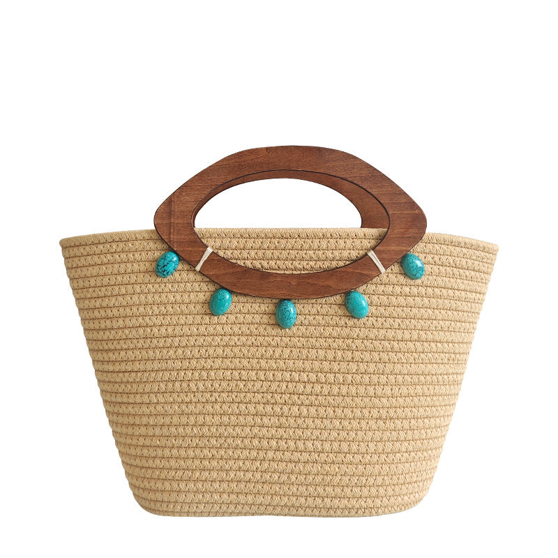 Woven Large-Capacity Vegetable Tote Bag