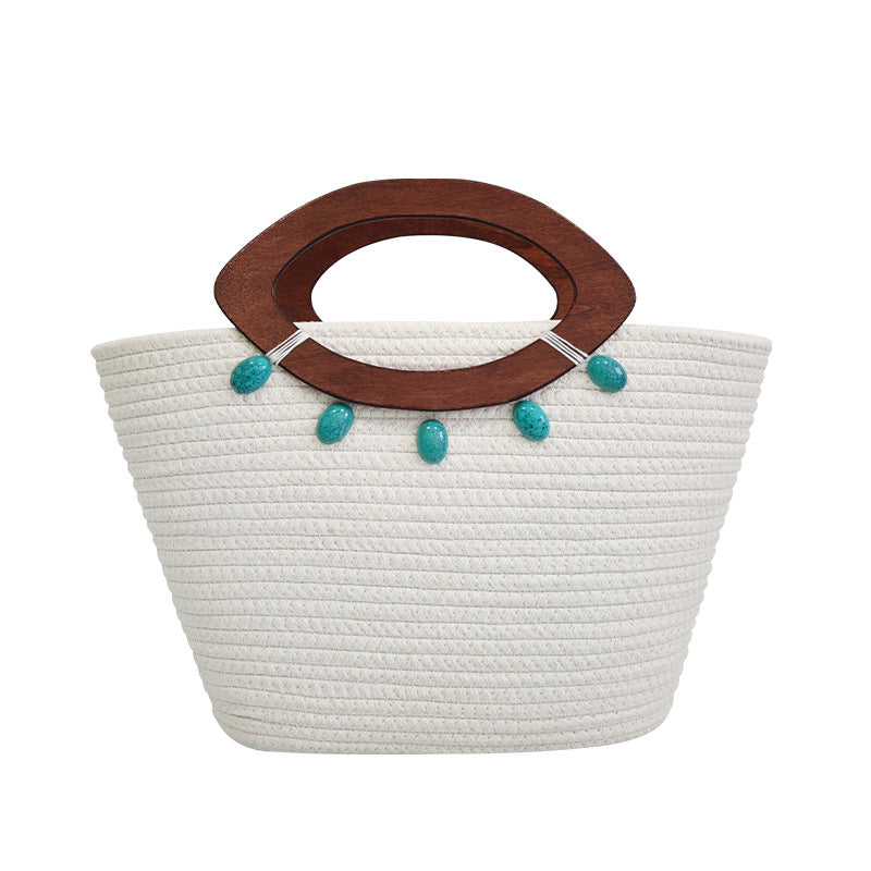 Woven Large-Capacity Vegetable Tote Bag