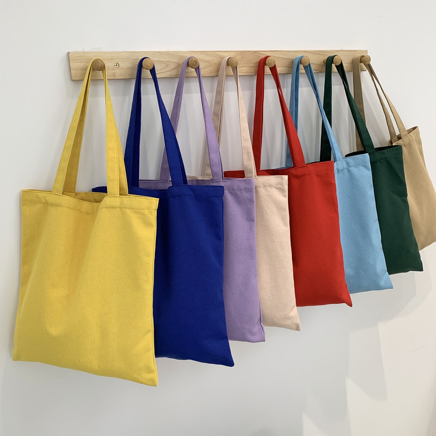 2026 Women  Colored Blank Canvas Tote Bag