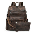 Women New Vintage Leopard Fashion Business Laptop Large Backpack