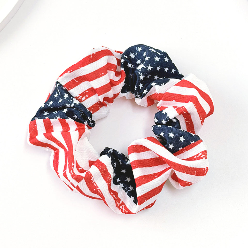 Independence Day American Flag Scrunchie