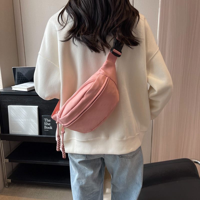 Women Canvas Crossbody Chest Casual Summer Trendy Waist Bag