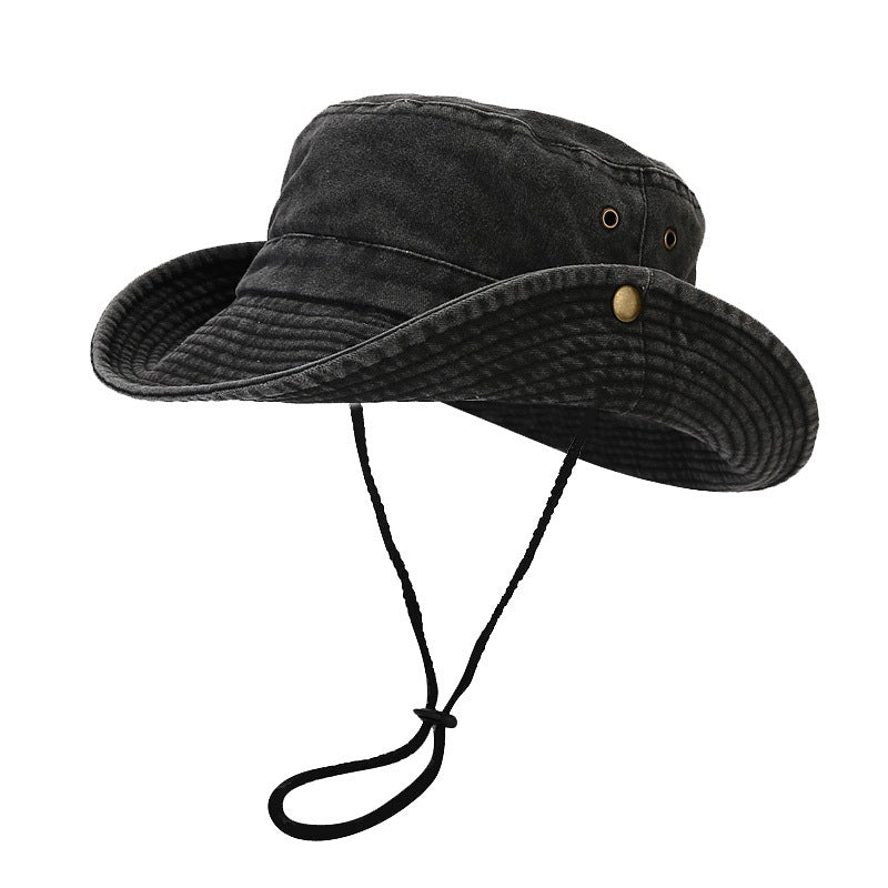 Spliced Large Brim Washed Fishing Hat