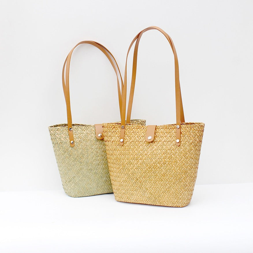 Handwoven Straw Large Capacity Beach Tote Bag