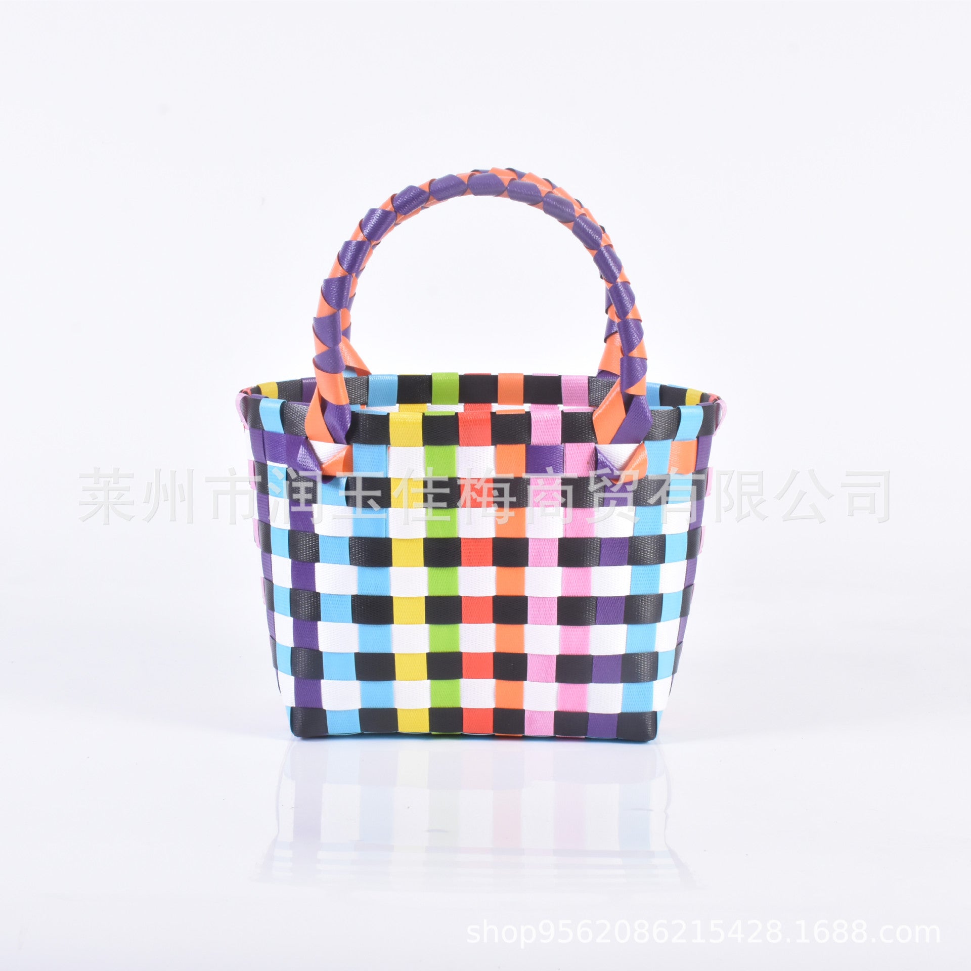 Plastic Woven Small Square Handbag Souvenir Bag