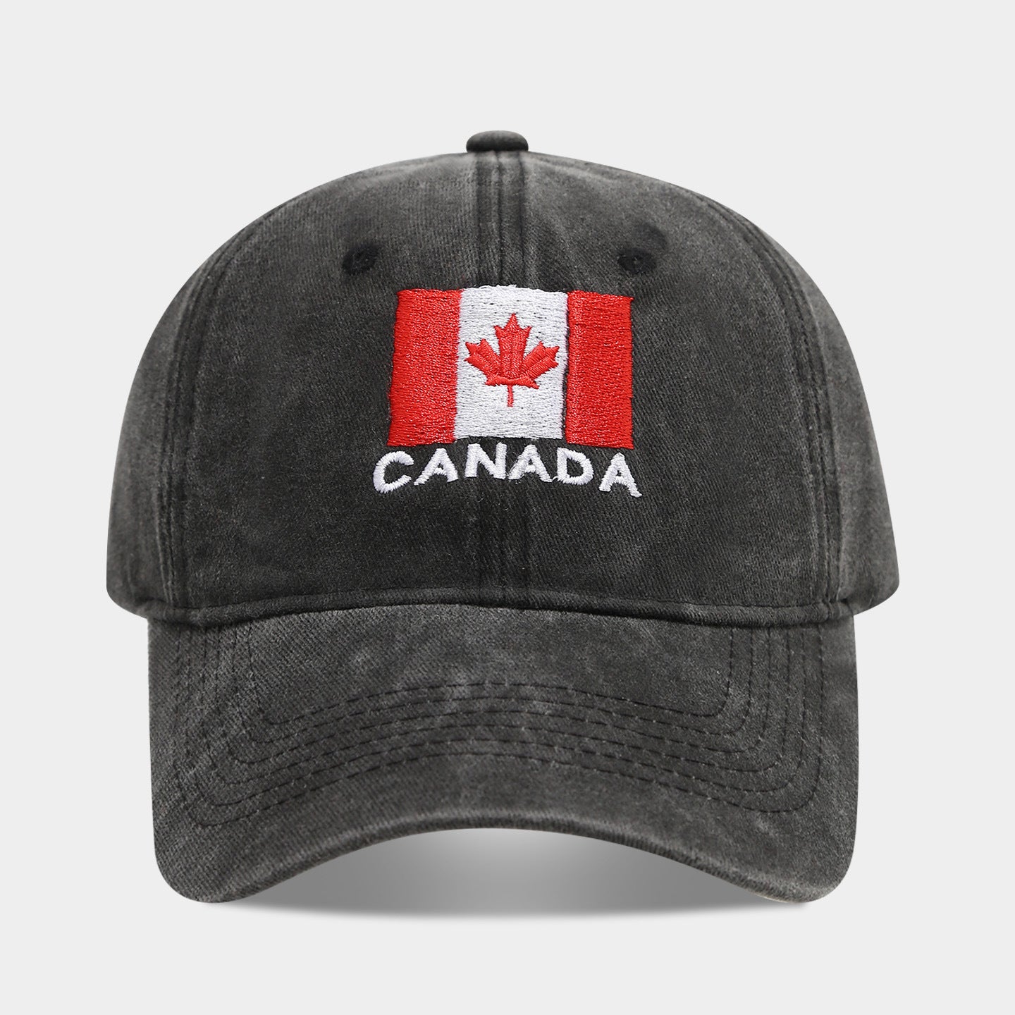 World Cup Flag Embroidered Black Baseball Cap