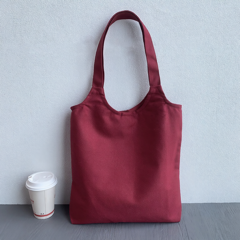 2026 Solid Color Blank Canvas Tote Bag