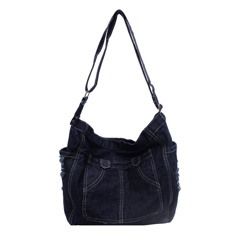 2026 Women Denim Casual Canvas Shoulder Crossbody Handbag Bag