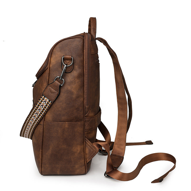 Women 2026 High-End PU Backpack, Lightweight Large Capacity Travel Bag