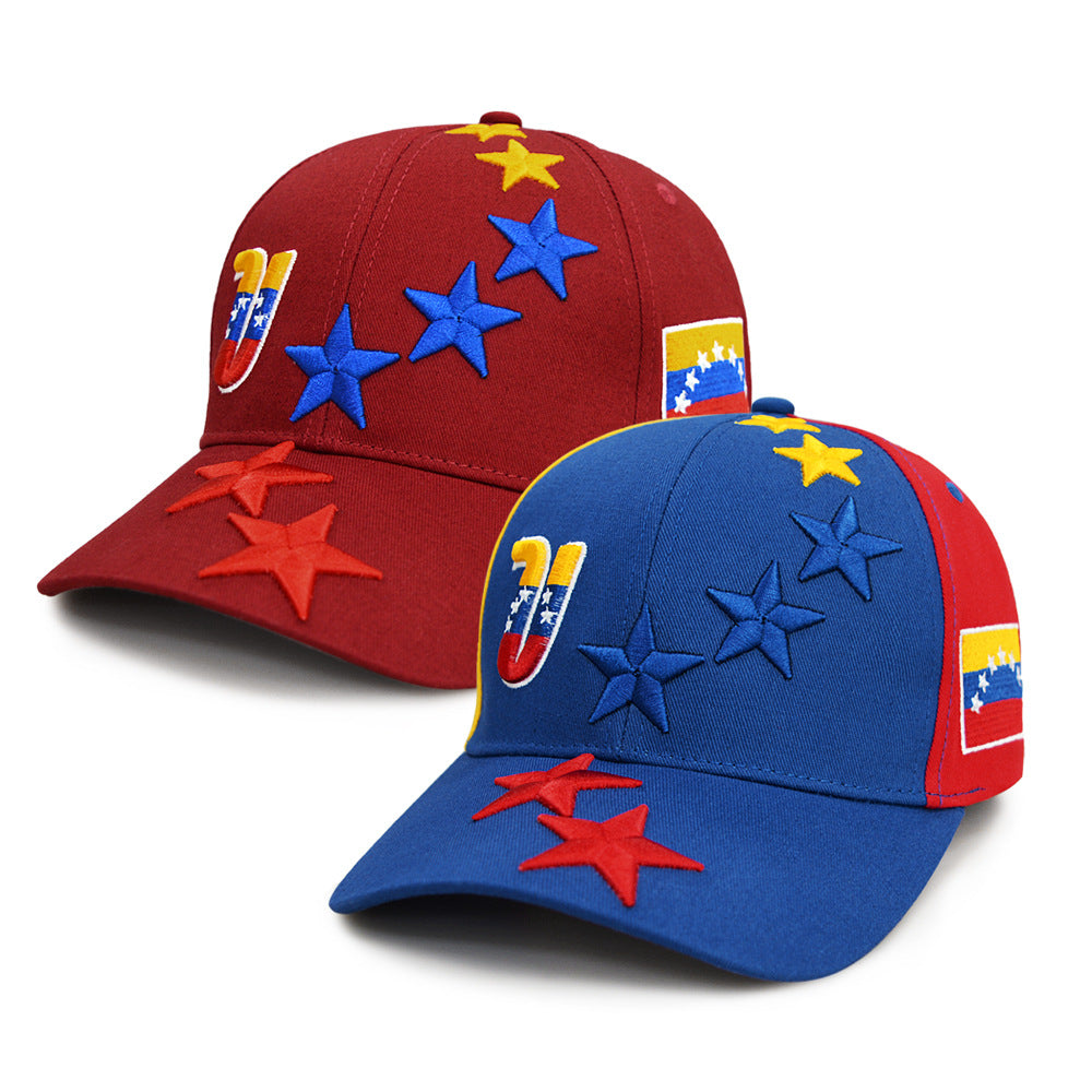 Embroidered Letters Venezuelan Flag Cap