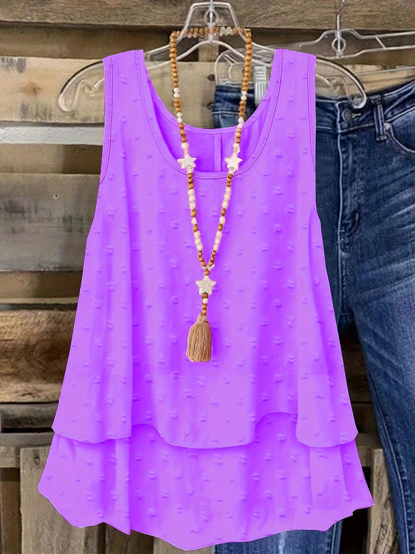 Women Solid Color Casual Vest