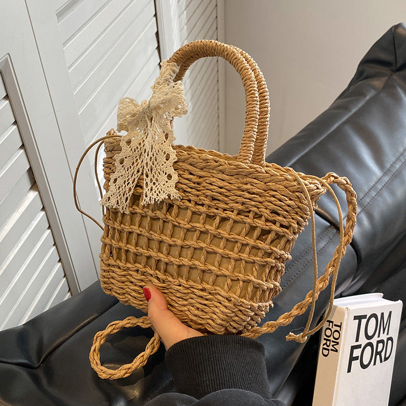 2026 New Straw Woven Crossbody Bucket Bag