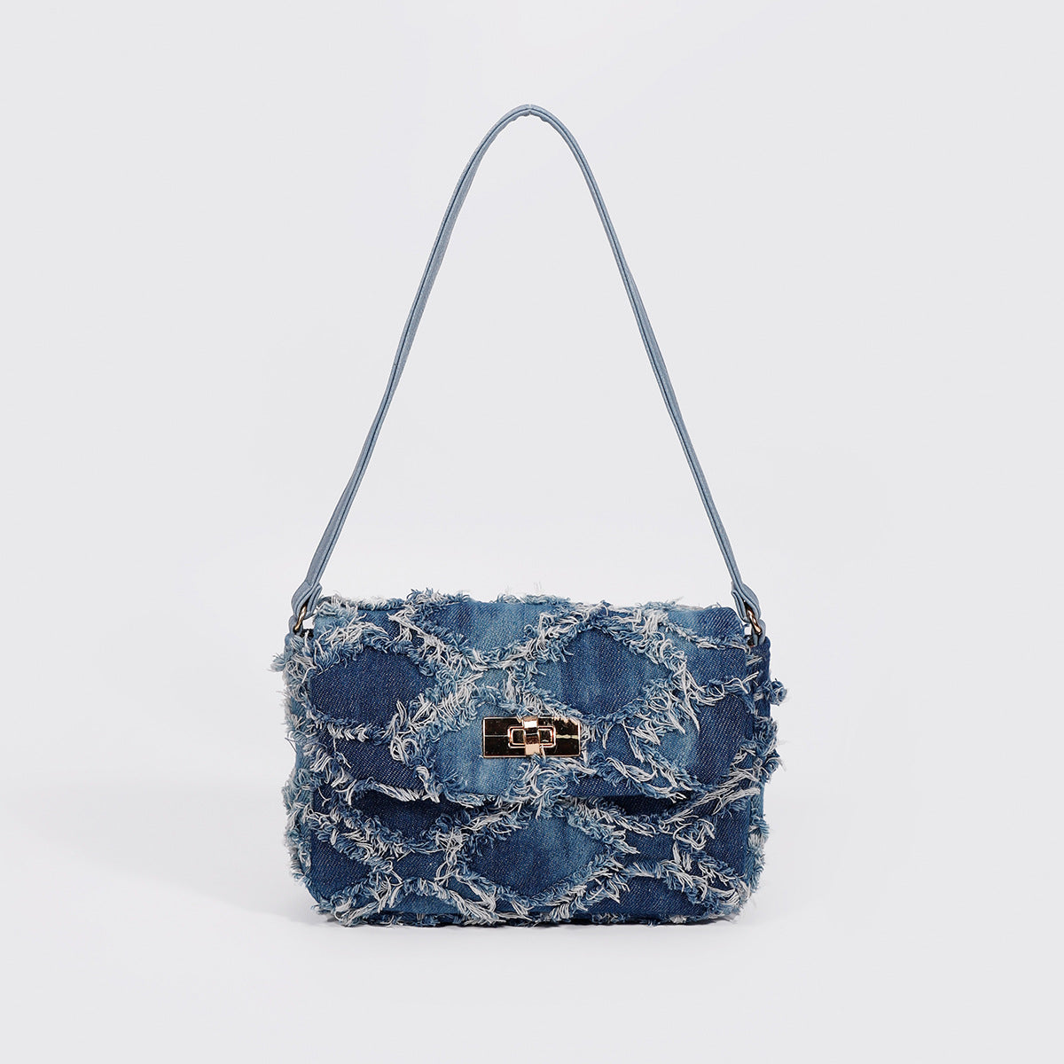 Women Tie-Dye Denim Bucket Bag, Niche Versatile Crossbody Bag
