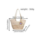 Casual Straw Handmade Woven Large Capacity Beach Shoulder Bag