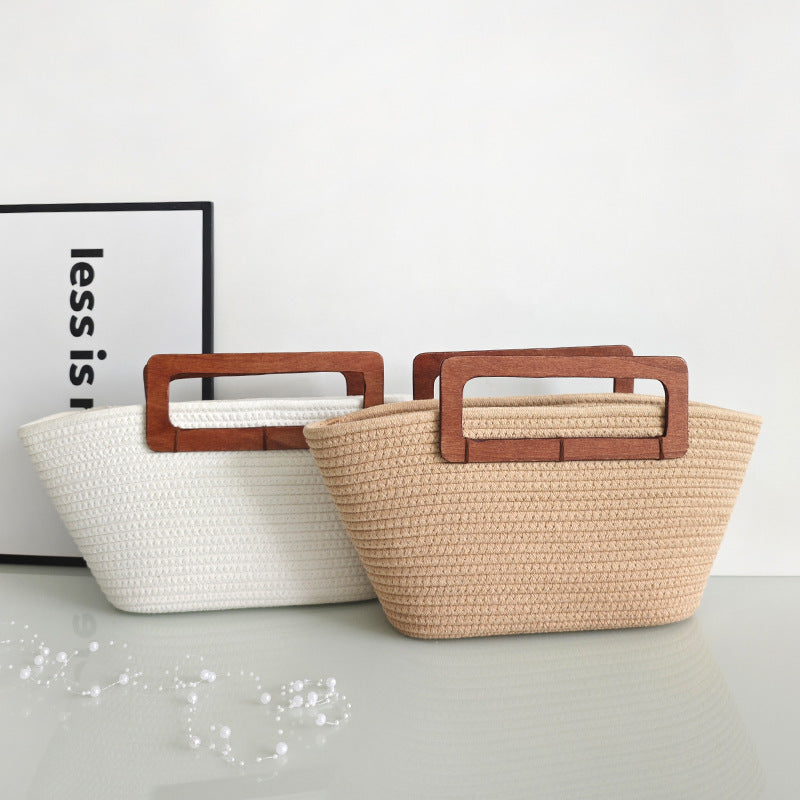 Large Capacity Rattan Retro Woven Tote Bag
