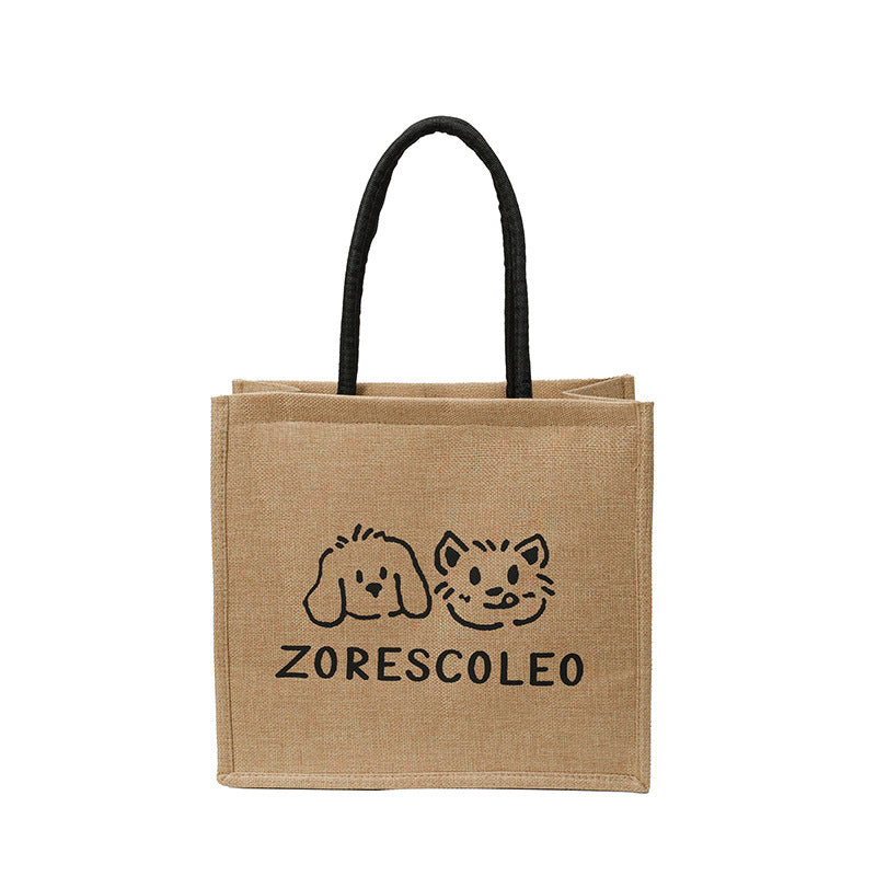 Large Capacity Linen Tote Commuter Bag