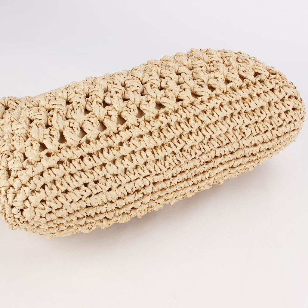 Women Simple Woven Bag, Casual Beach Vacation Shoulder Bag