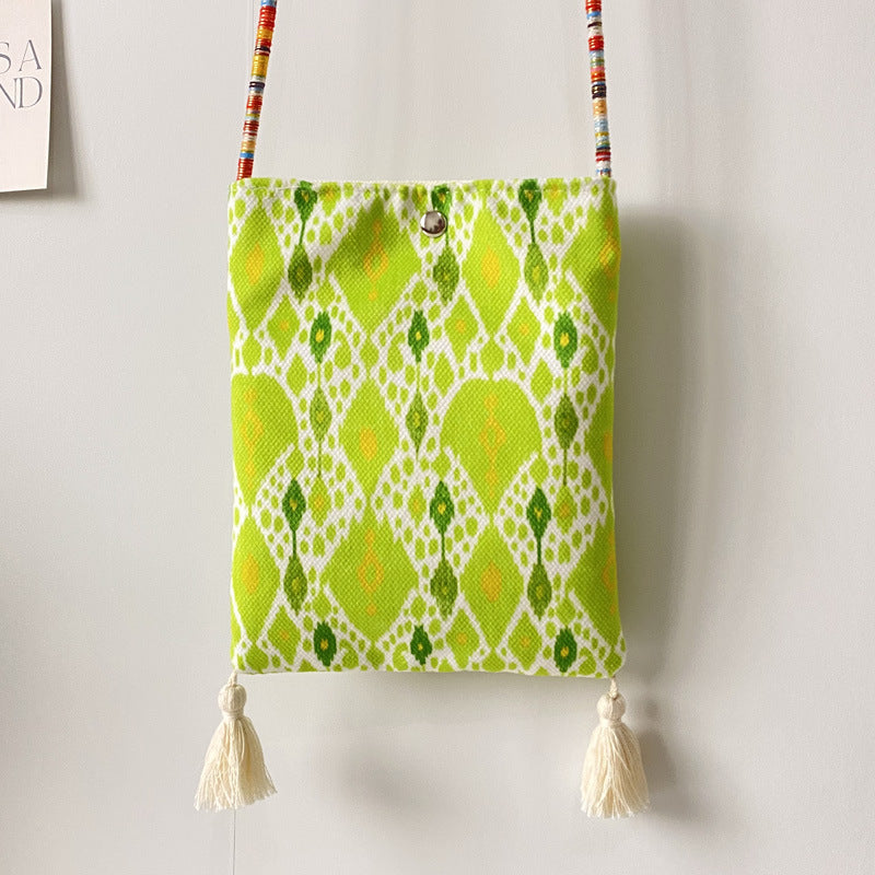 2026 Spring Summer New Ethnic Artistic Phone Crossbody Cloth Bag