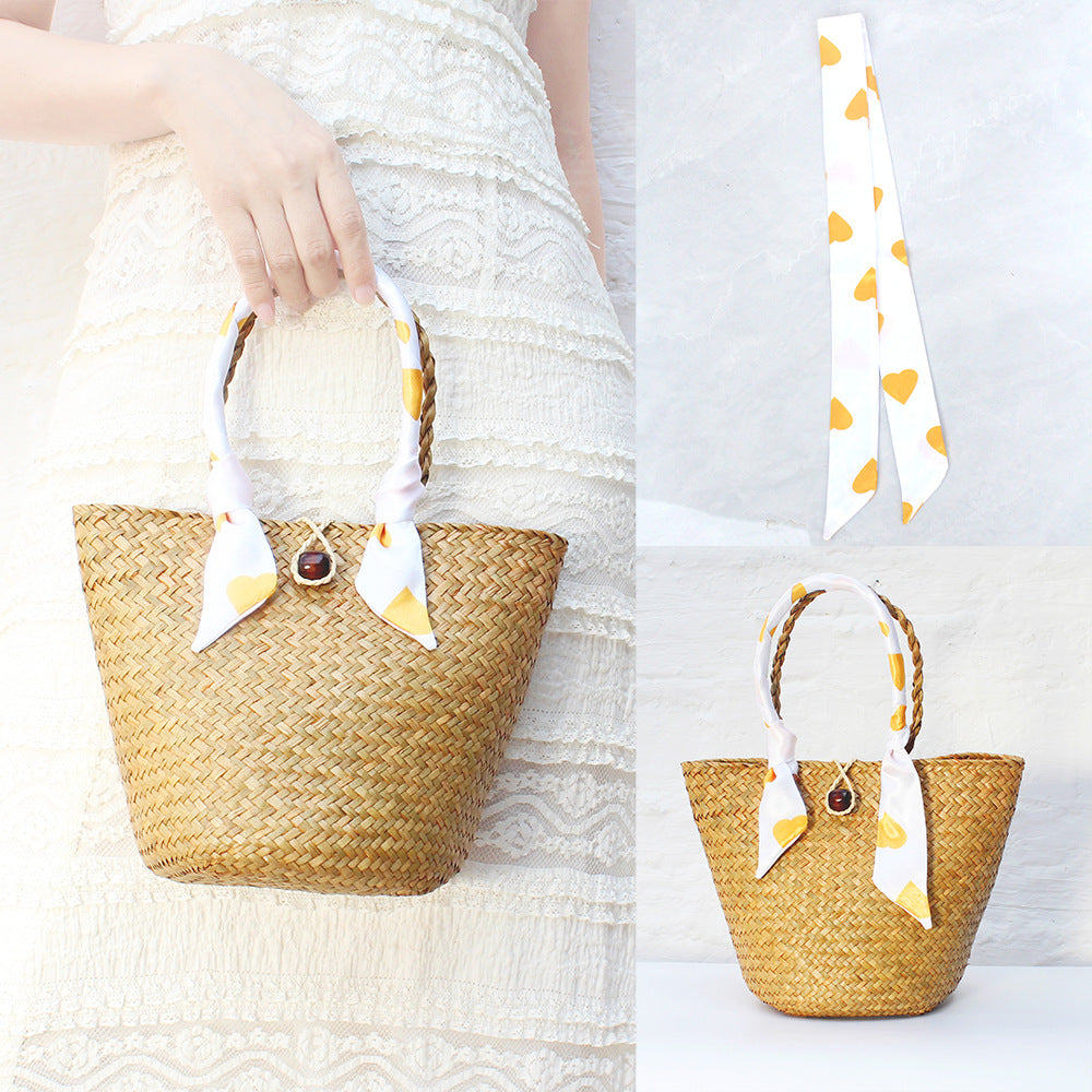 Niche Design Straw Woven Tote Bag