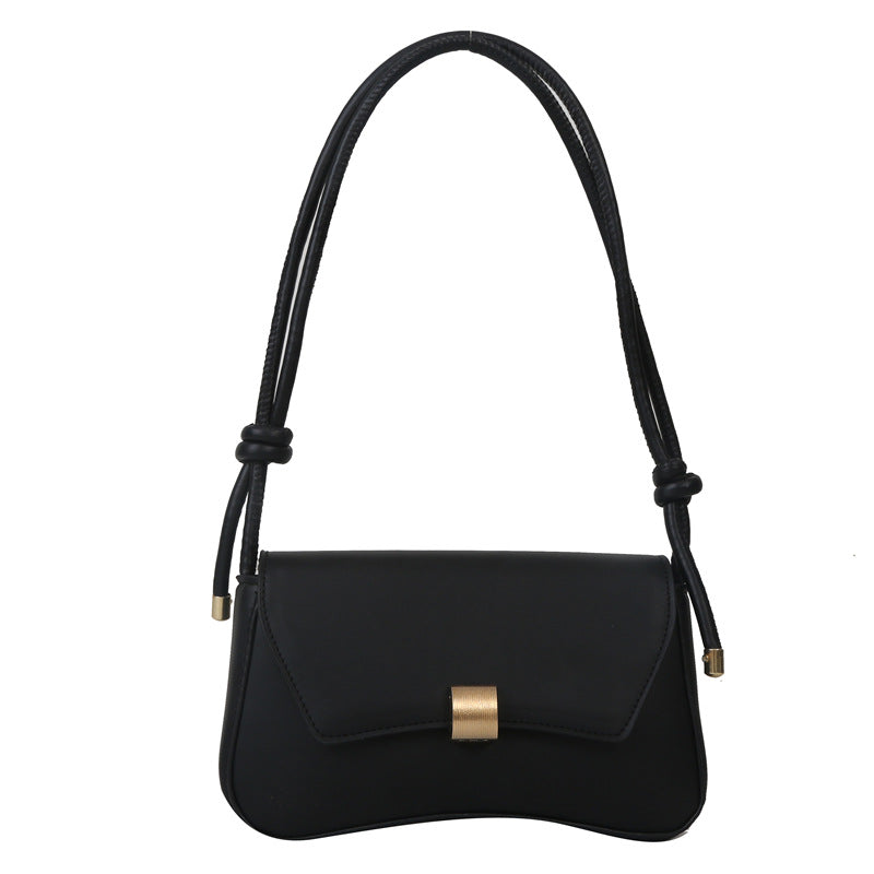 Minimalist Flap Adjustable Knotted Strap Shoulder Bag