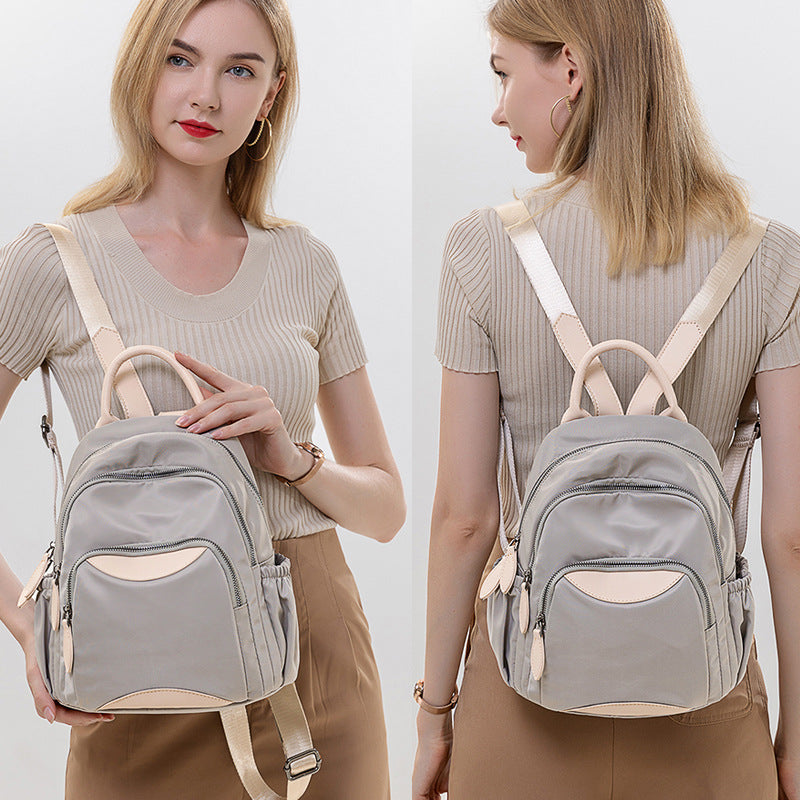 2026 Summer New Oxford Cloth Backpack Women'S Korean Version Easy-To-Match Large Capacity Casual Travel Backpack Student School Bag