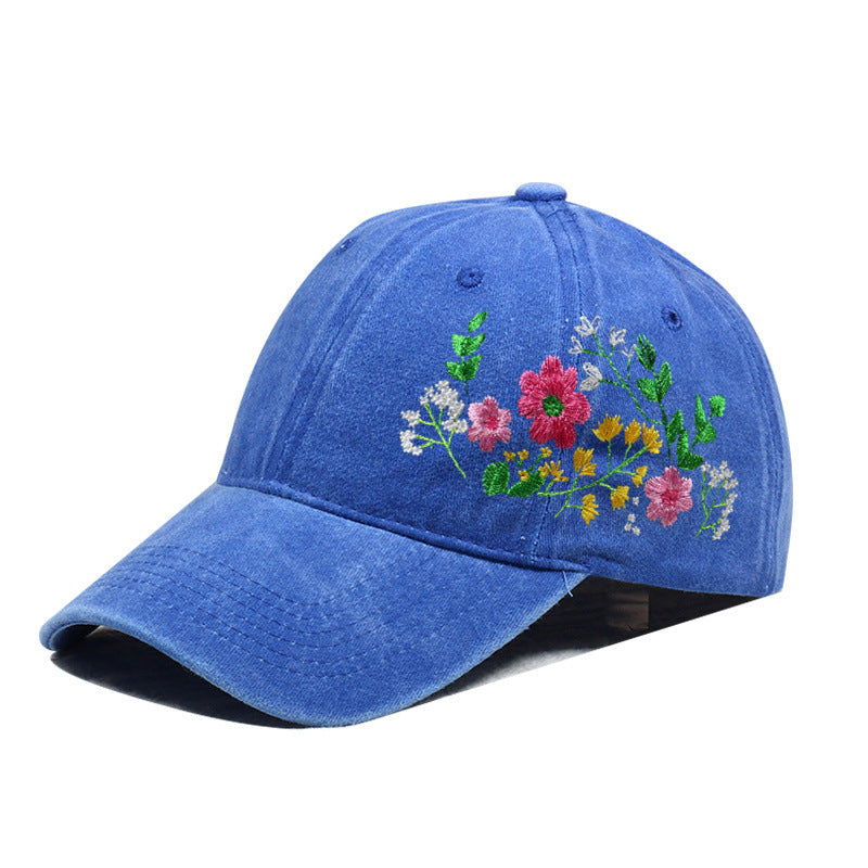 Women's Embroidered DIY Soft Top Sun Hat
