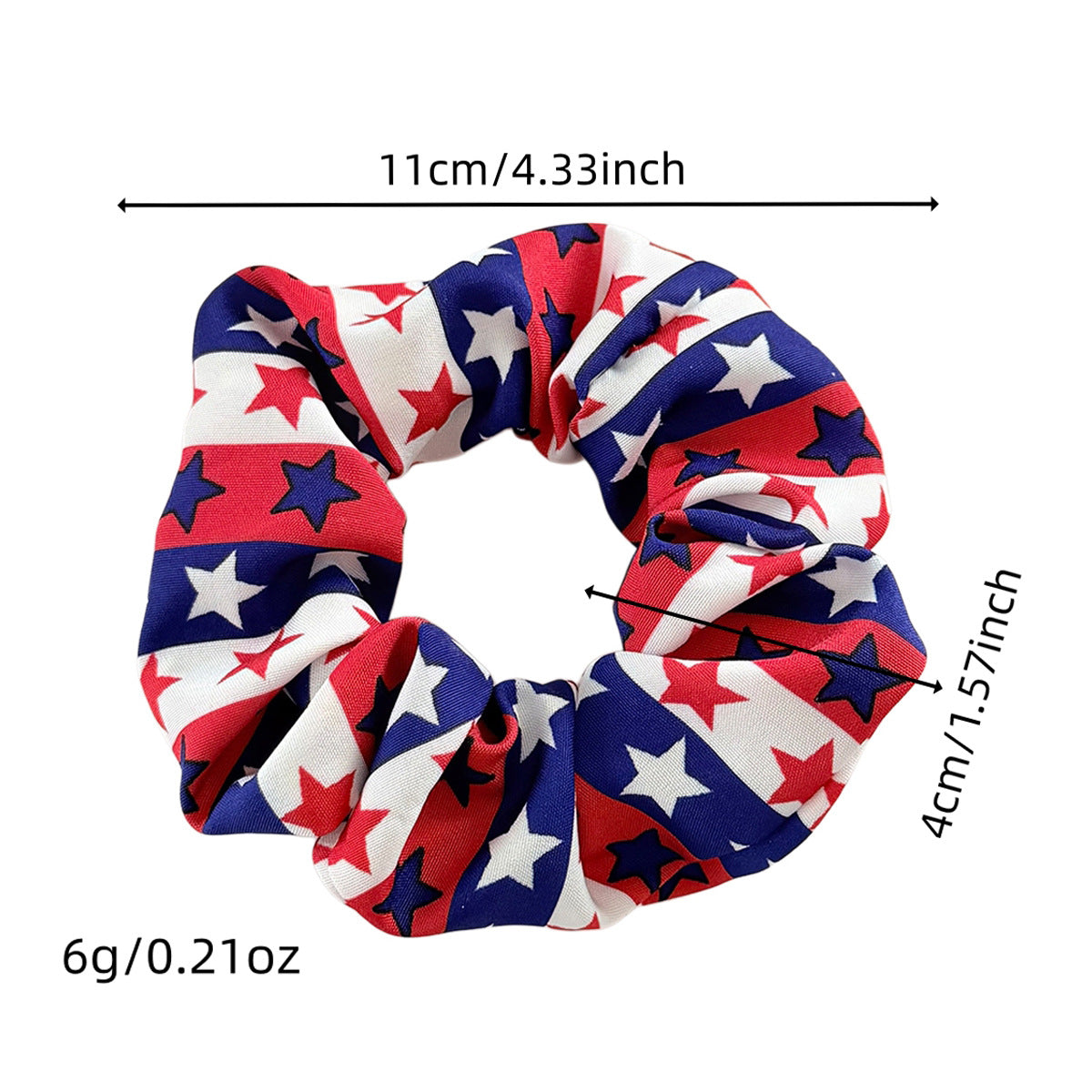 American Independence Day Star Stripe Hair Tie