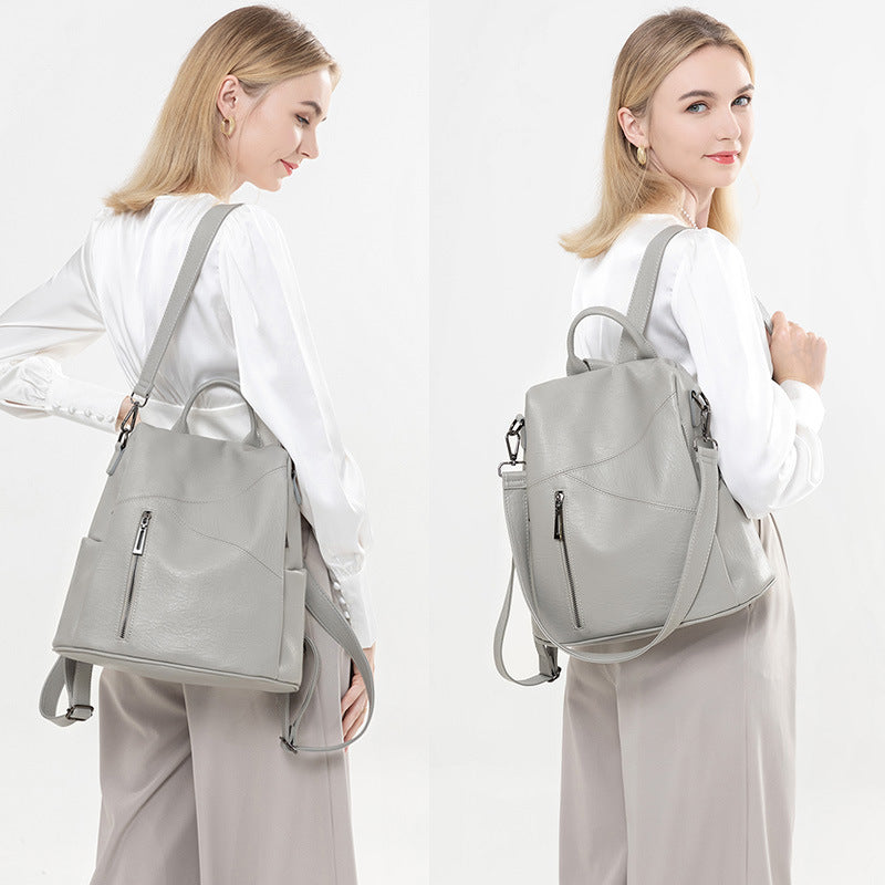 Korean Style Fashionable Backpack For Women, Simple And Easy To Wear, 2026 Spring New Product, Large Capacity Anti-Theft Backpack, Casual Travel Bag