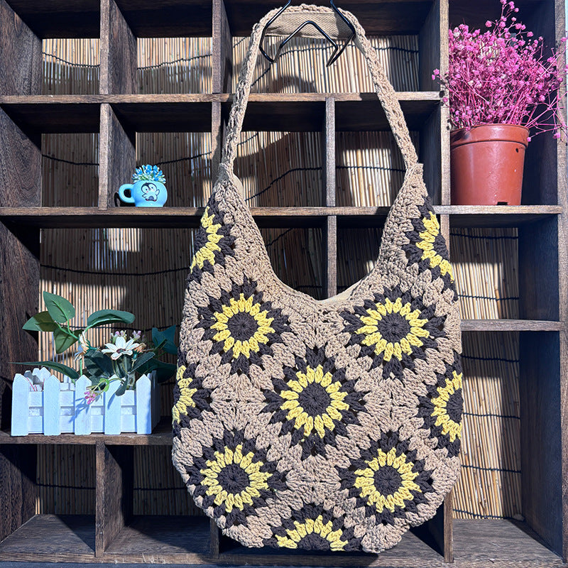 Women Lightweight Large Capacity Casual Woven Bag