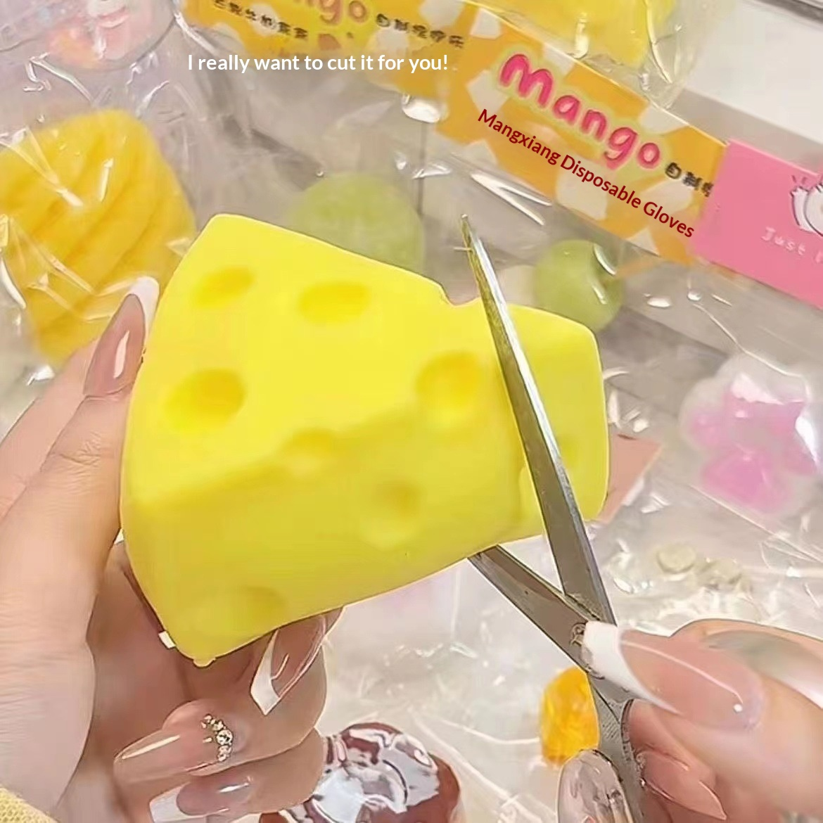Creative Decompression Toy Simulation Cheese Pinch Music Class Vent Decompression Artifact Slow Rebound Children'S Gift Gift