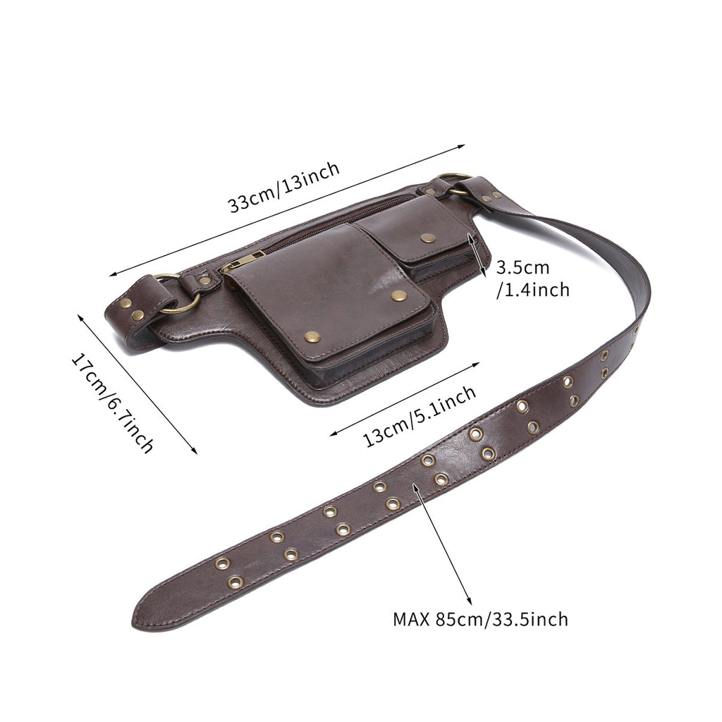 Retro Motorcycle Outdoor Sports Waist Shoulder Bag