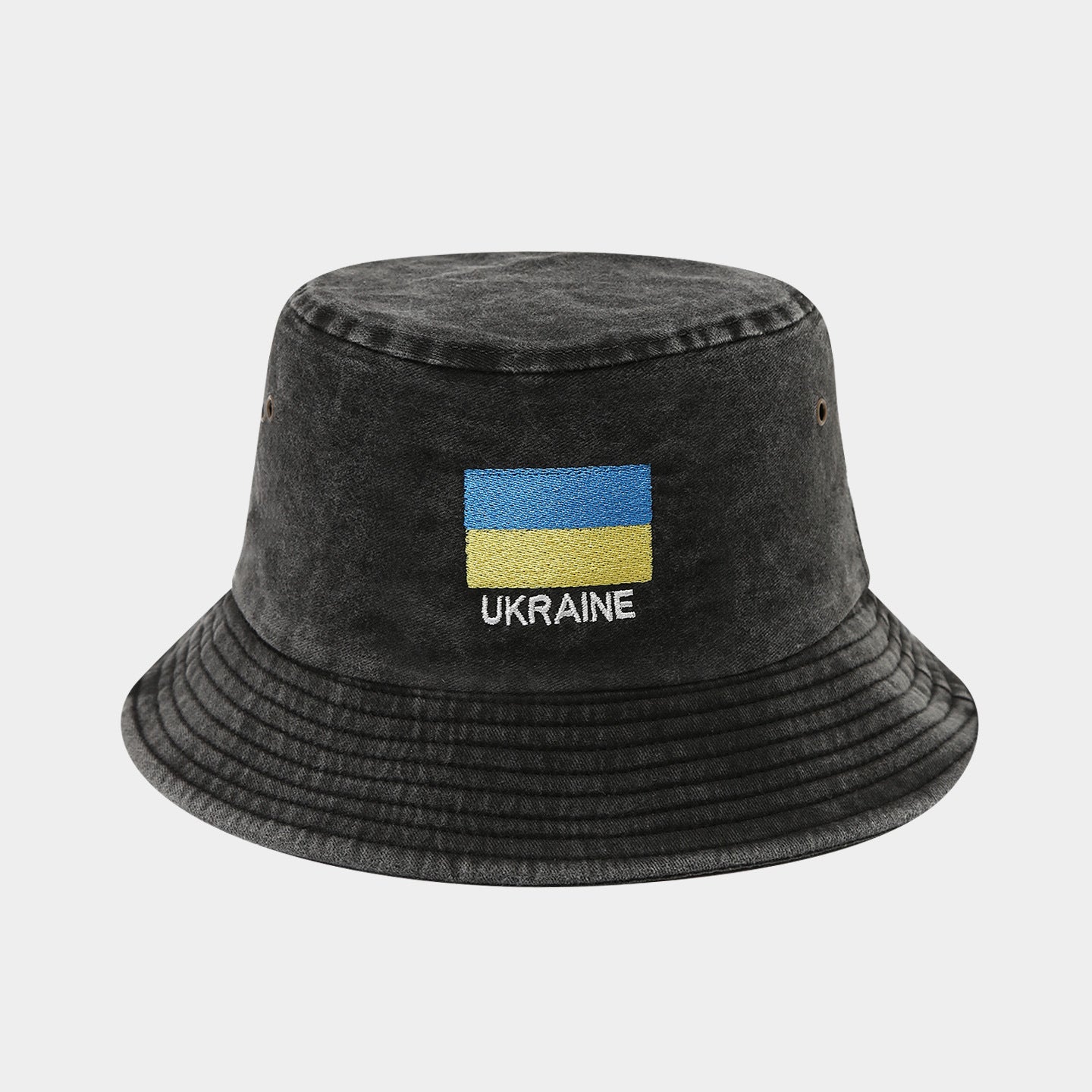Washed Foldable World Flag Fisherman Hat