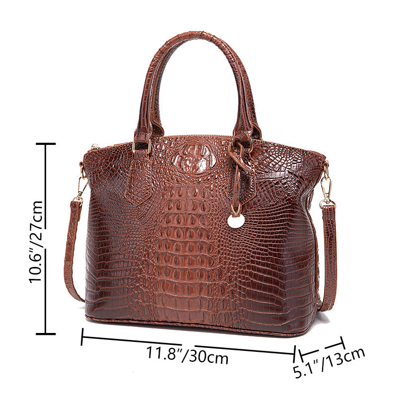 Portable Crossbody Retro Multi-Color Crocodile Pattern Bag