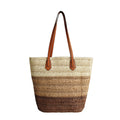 Gradient Straw Large Capacity Woven Beach Tote