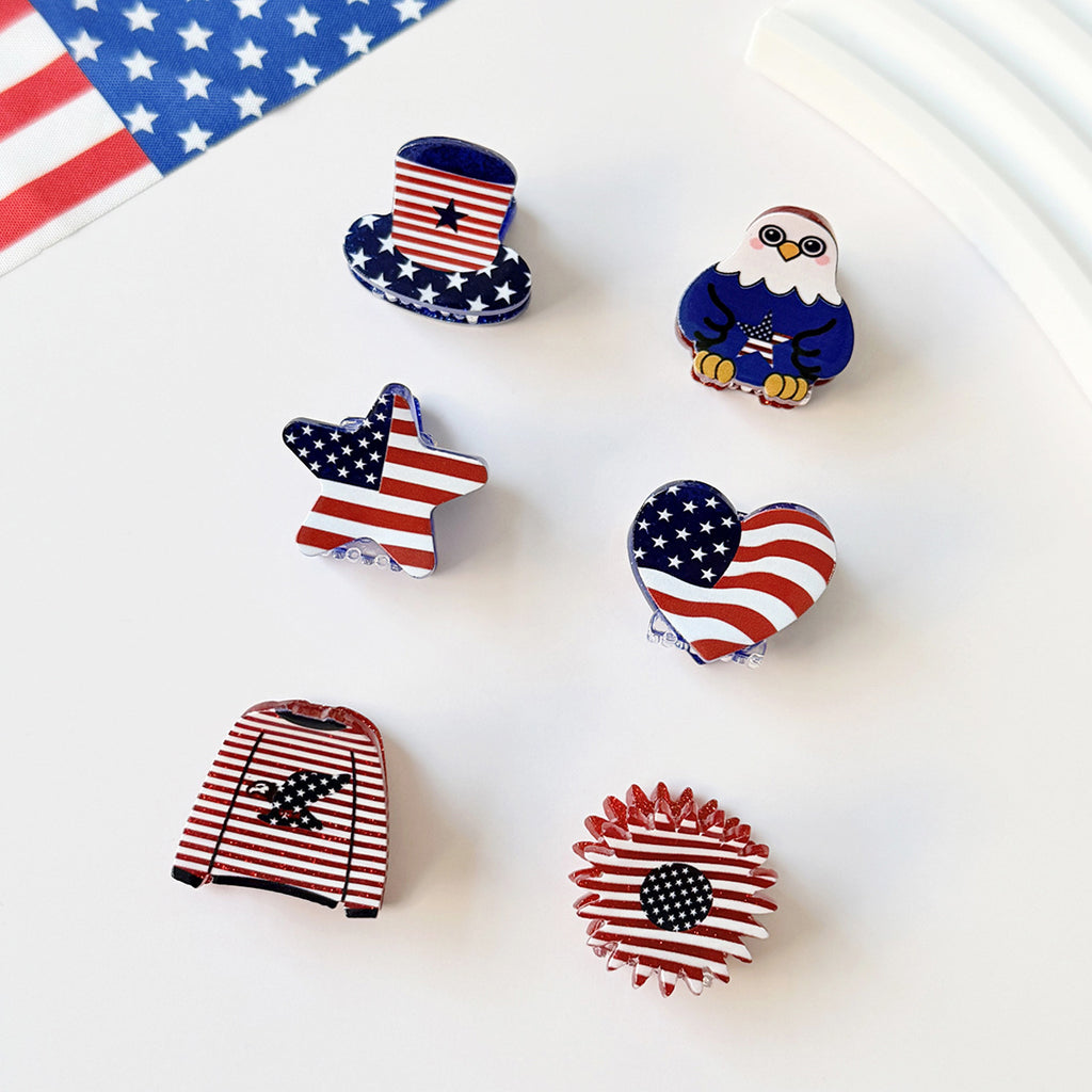 Independence Day Eagle Love Star Hair Clip