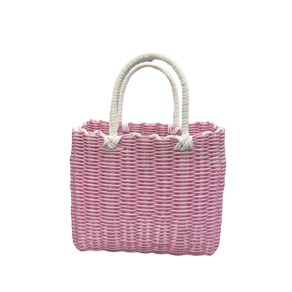 Plastic Woven Vegetable Basket Souvenir Handbag