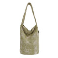 Floral Embroidered Canvas Shoulder Bag