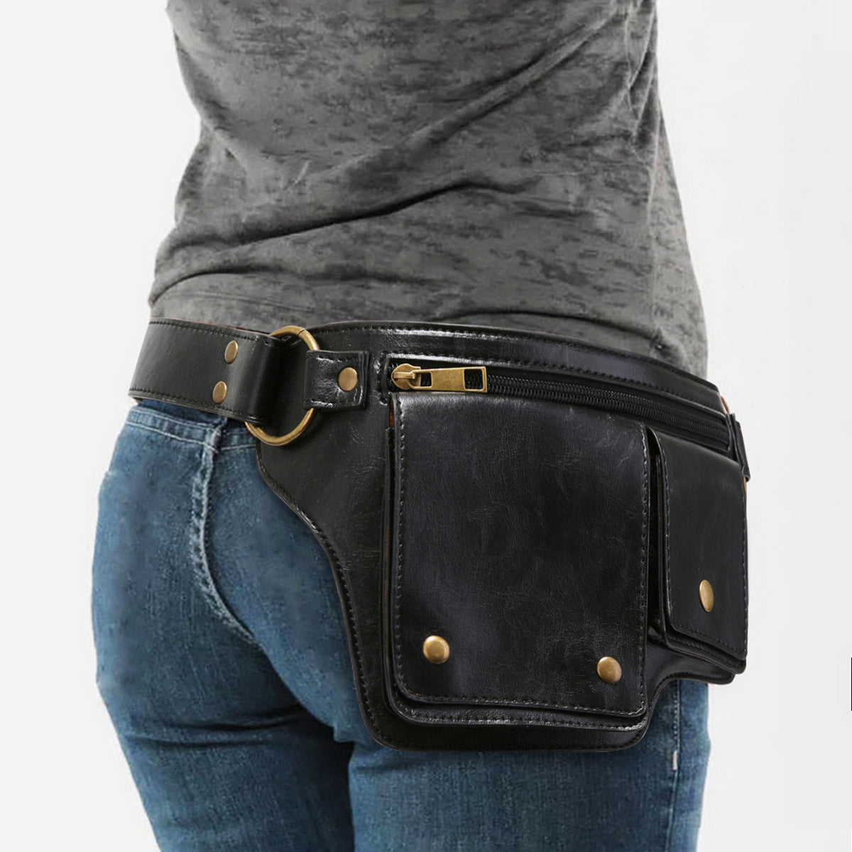 Retro Motorcycle Outdoor Sports Waist Shoulder Bag