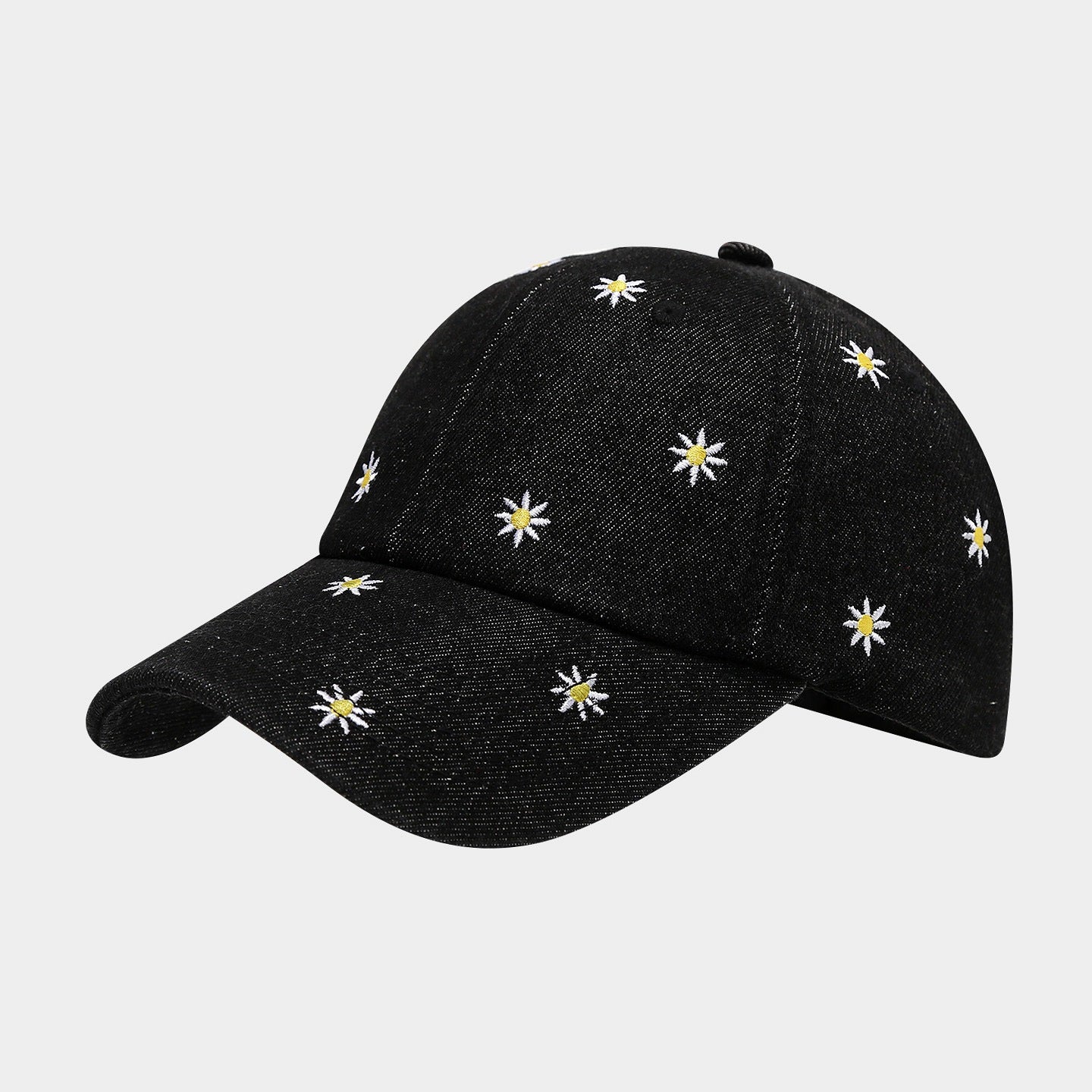 Love Embroidered Denim Baseball Cap