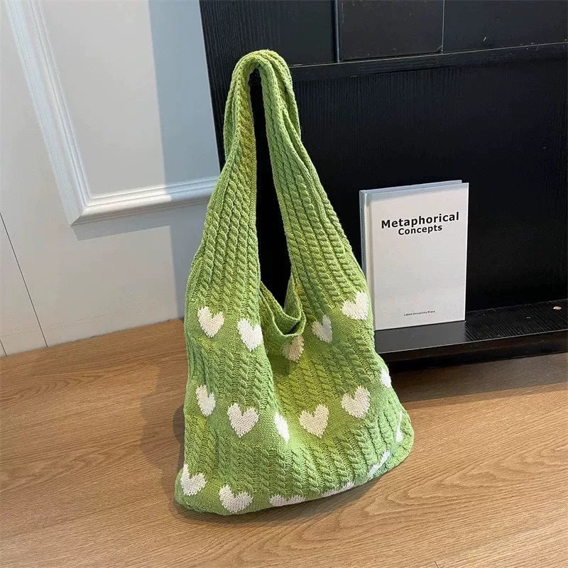 Women Yarn 2026 New Hand Knit Underarm Unique Shoulder Commute Tote Bag