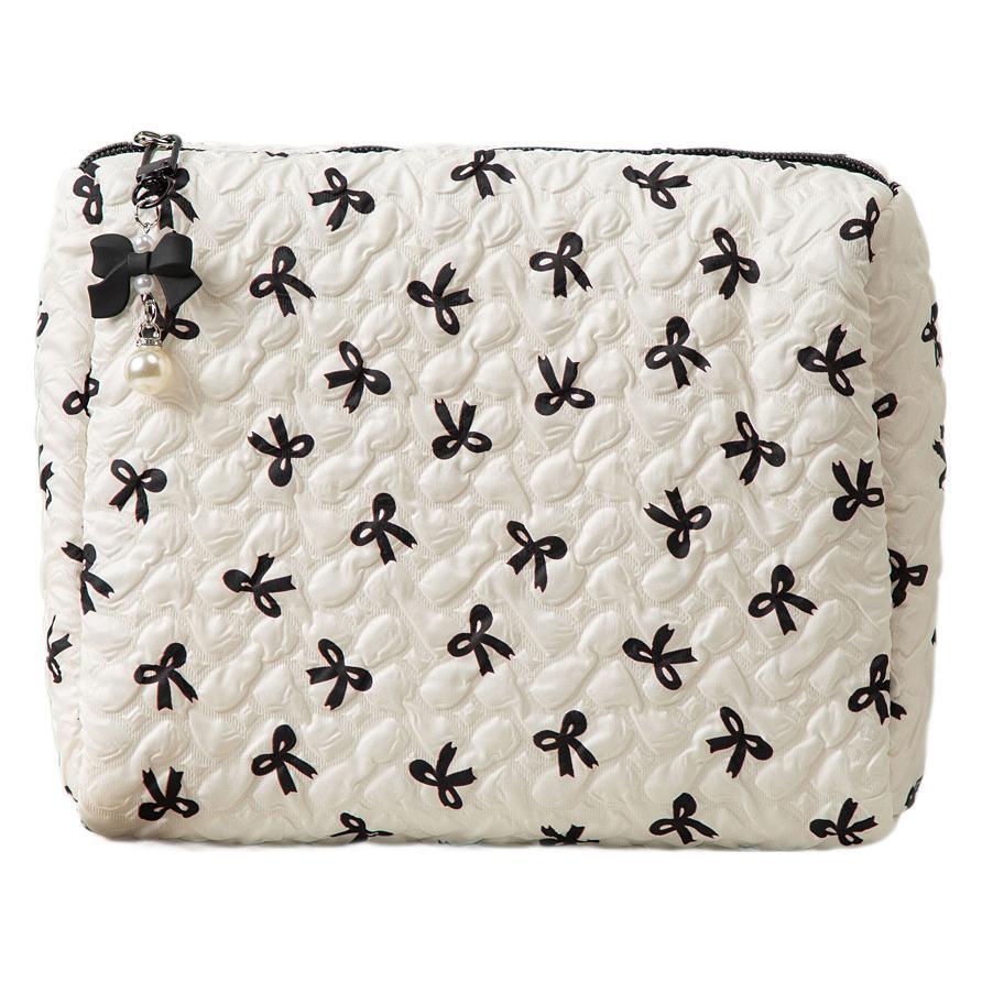 Bow-Knot Hand-Held Large Capacity Cosmetic Travel Toiletry Bag