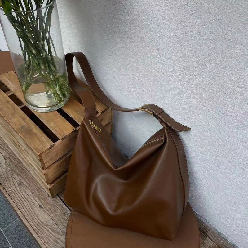Soft PU Oversized Slouchy Hobo Bag Shoulder Tote with Adjustable Strap
