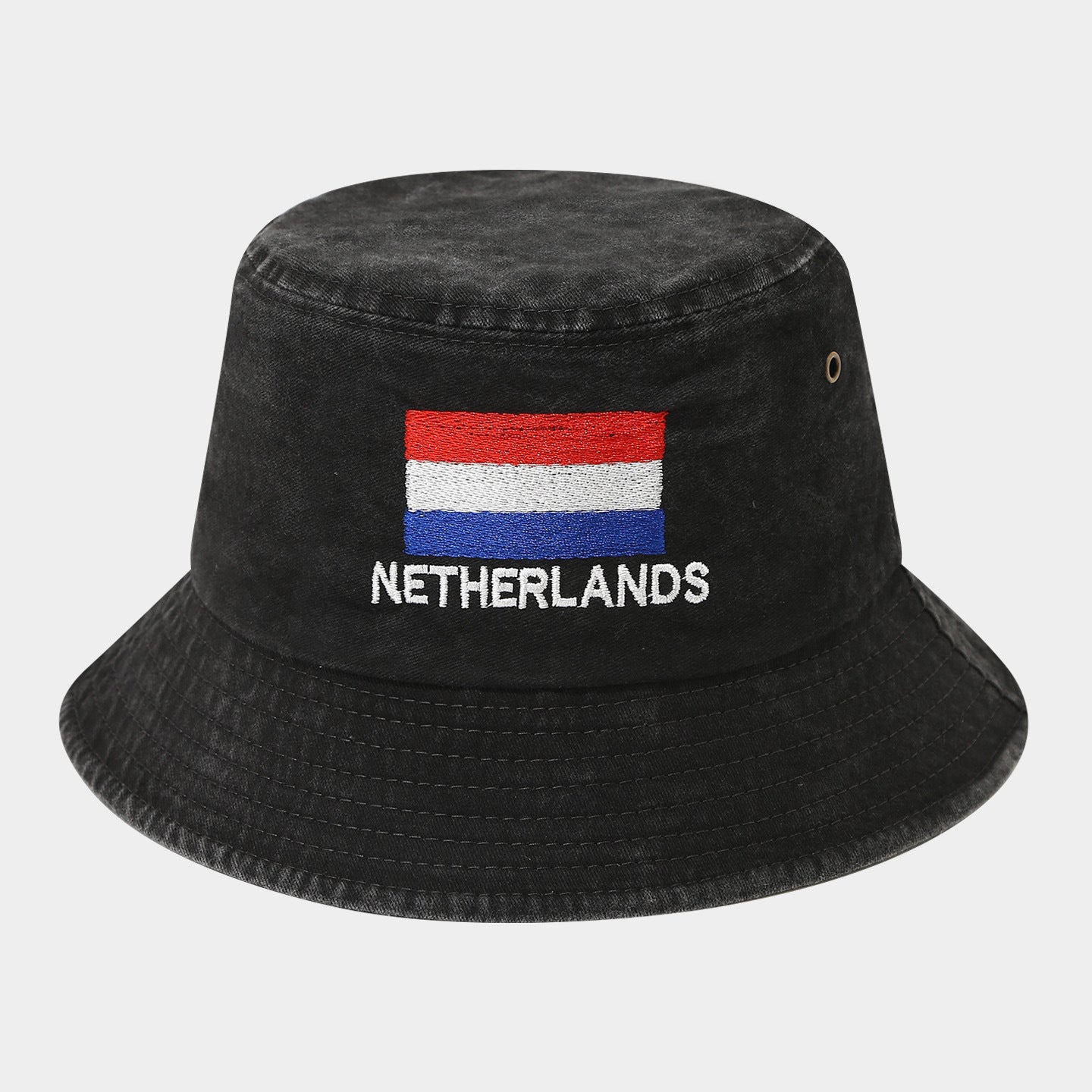 Washed Foldable World Flag Fisherman Hat
