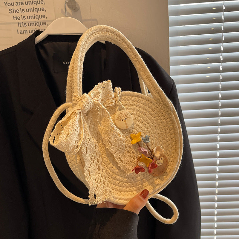 Women Straw Woven Beach Crossbody Bag