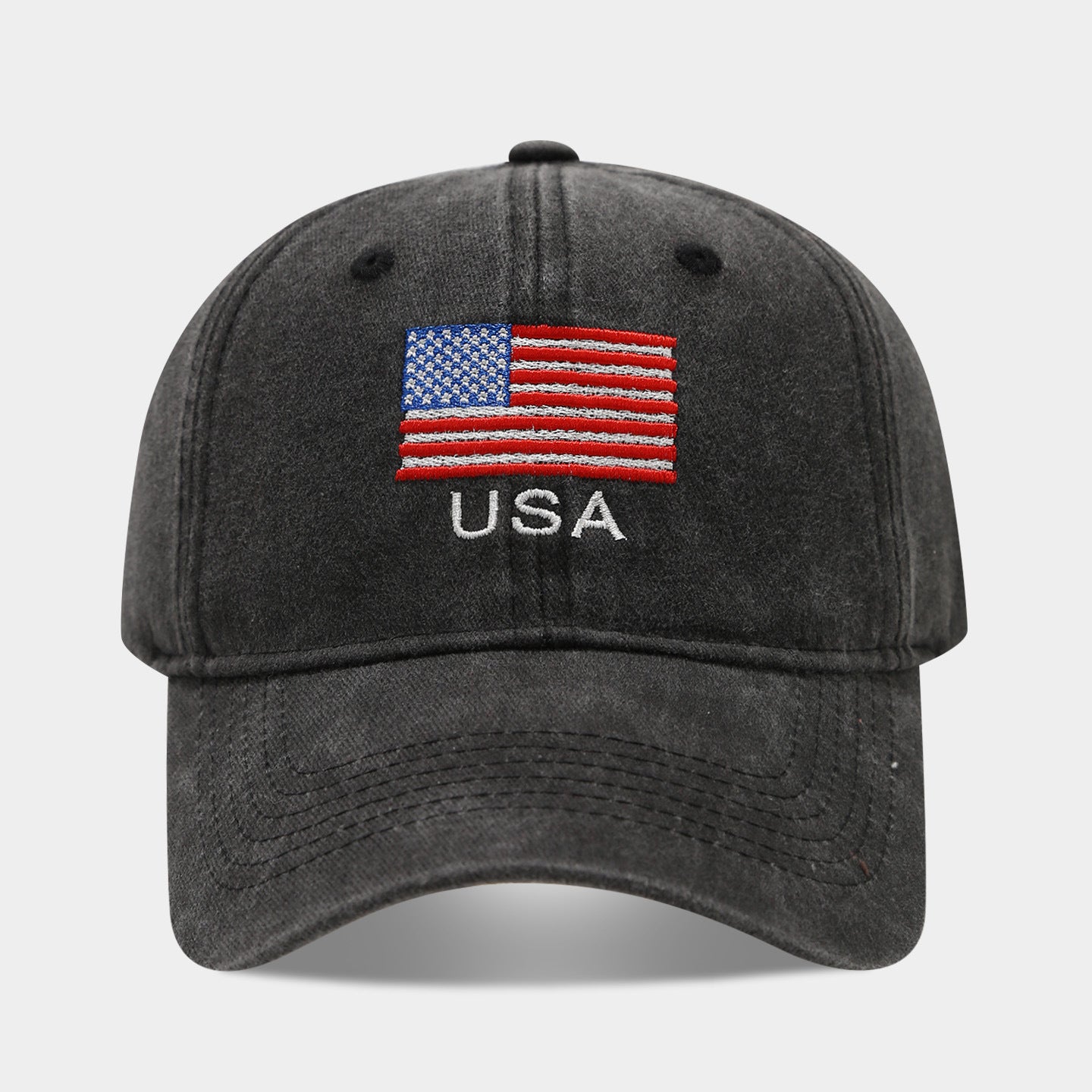 World Cup Flag Embroidered Black Baseball Cap