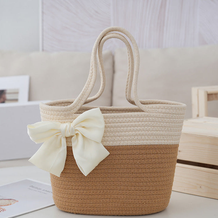 Cotton Rope Woven Travel Gift Handbag